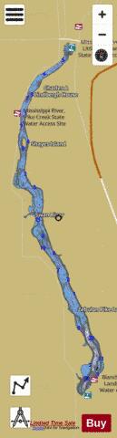 Zebulon Pike depth contour Map - i-Boating App
