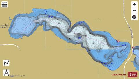 West Leaf depth contour Map - i-Boating App