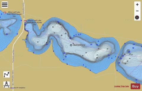 Middle Leaf depth contour Map - i-Boating App