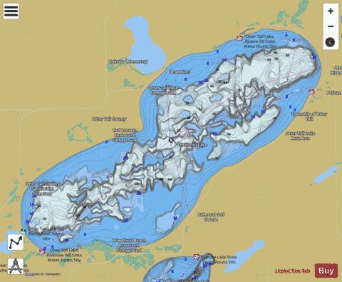 Otter Tail depth contour Map - i-Boating App