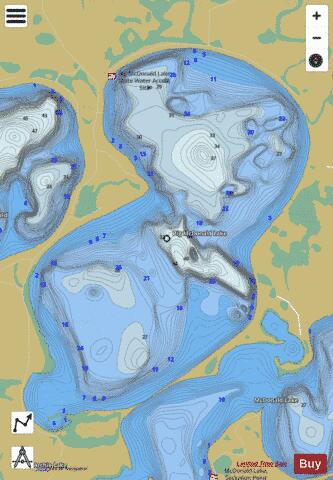 Big McDonald depth contour Map - i-Boating App