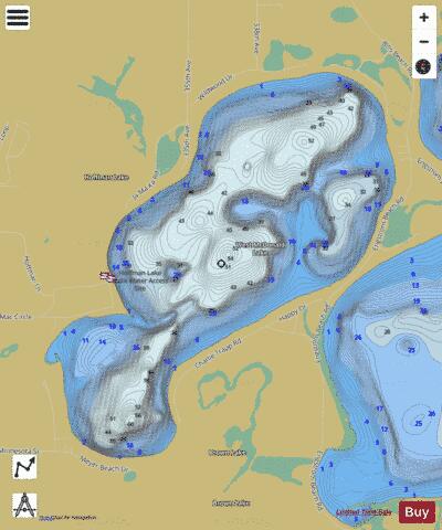 West McDonald depth contour Map - i-Boating App