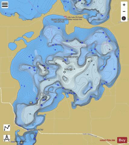 North Lida depth contour Map - i-Boating App