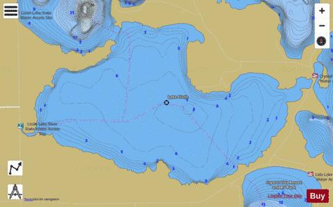 Rush-Lizzie(south portion depth contour Map - i-Boating App
