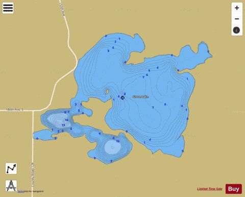 Grove depth contour Map - i-Boating App