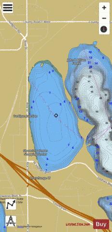 West Vadnais depth contour Map - i-Boating App