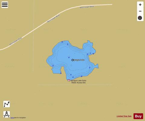 Sprague depth contour Map - i-Boating App