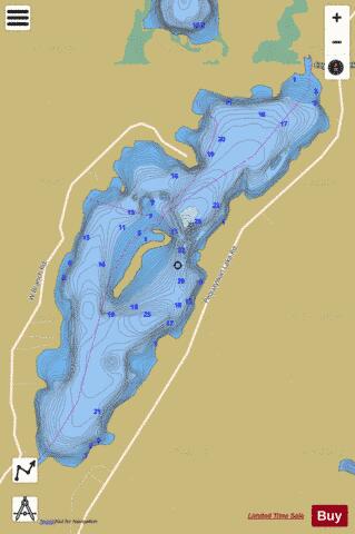 Pequaywan depth contour Map - i-Boating App