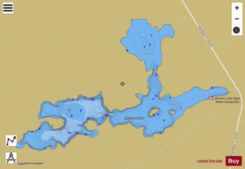 Johnson depth contour Map - i-Boating App
