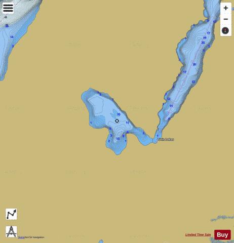 West Twin depth contour Map - i-Boating App