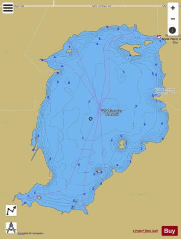 Wild Rice depth contour Map - i-Boating App