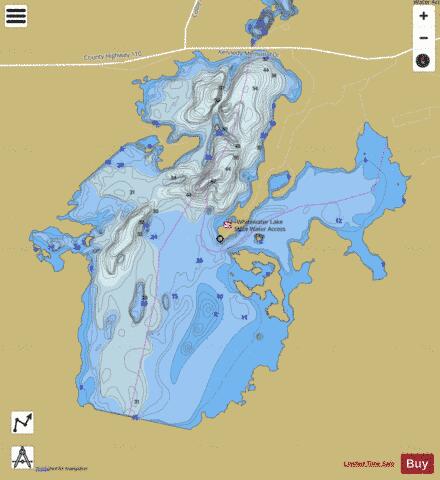 Whitewater depth contour Map - i-Boating App