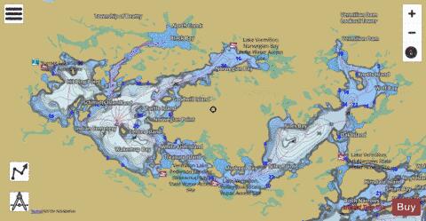 West Vermilion depth contour Map - i-Boating App