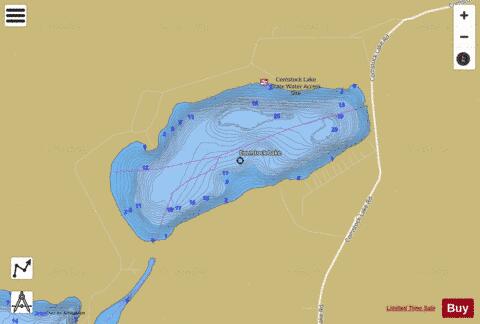 Upper Comstock depth contour Map - i-Boating App