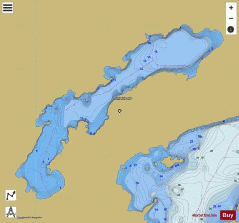 Oriniack depth contour Map - i-Boating App