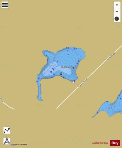Mashkenode depth contour Map - i-Boating App