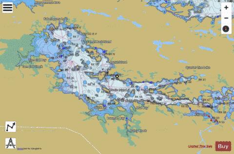 Kabetogama depth contour Map - i-Boating App