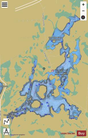 West Two Rivers Reservoir depth contour Map - i-Boating App