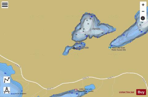 Little Dry depth contour Map - i-Boating App