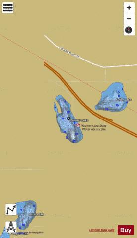 Warner depth contour Map - i-Boating App
