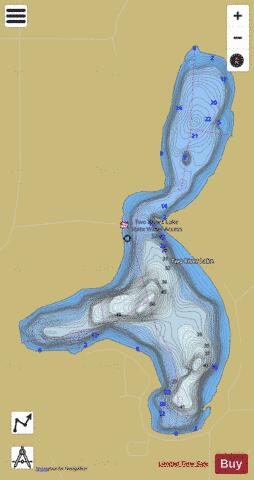 Two Rivers depth contour Map - i-Boating App
