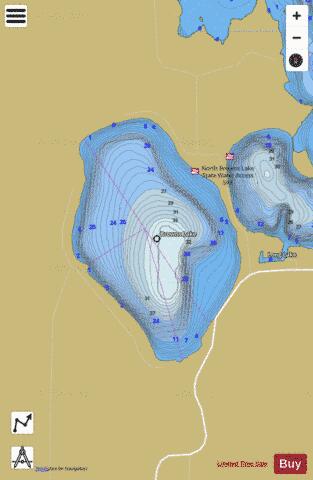 North Brown's depth contour Map - i-Boating App