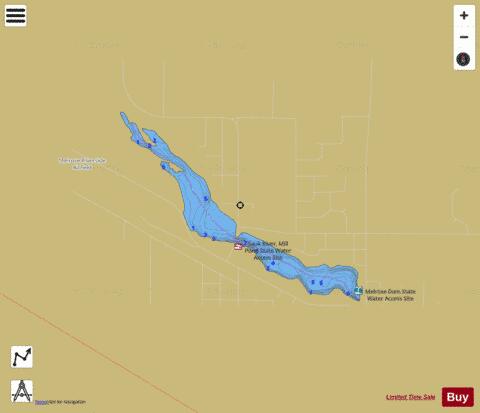 Melrose depth contour Map - i-Boating App