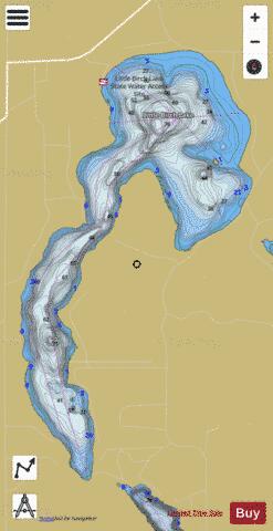 Little Birch depth contour Map - i-Boating App