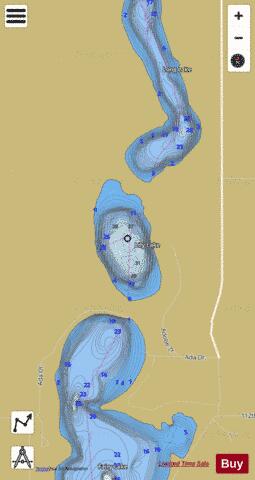 Lily depth contour Map - i-Boating App