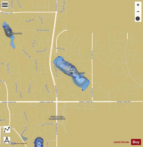 Powers depth contour Map - i-Boating App