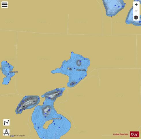 North depth contour Map - i-Boating App