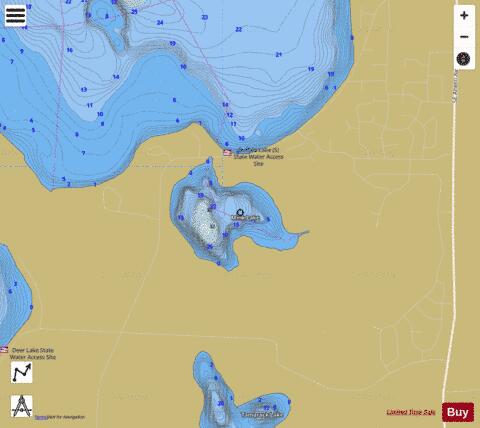 Mink depth contour Map - i-Boating App