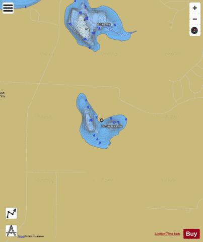 Tamarack depth contour Map - i-Boating App