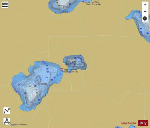 Little Eagle depth contour Map - i-Boating App