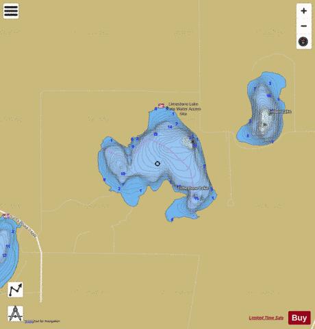 Limestone depth contour Map - i-Boating App