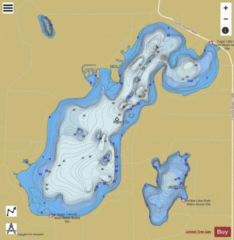 Sugar depth contour Map - i-Boating App