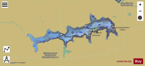 Maysville Lake depth contour Map - i-Boating App
