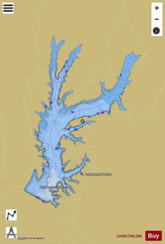Lamar Bruce depth contour Map - i-Boating App