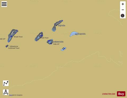 Hellroaring Lake #13 depth contour Map - i-Boating App
