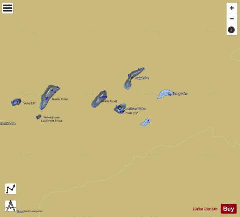 Smethurst Lake (Hellroaring Lake #10 depth contour Map - i-Boating App