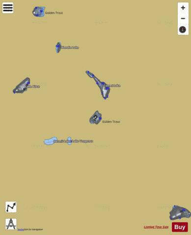 Asteroid Lake depth contour Map - i-Boating App