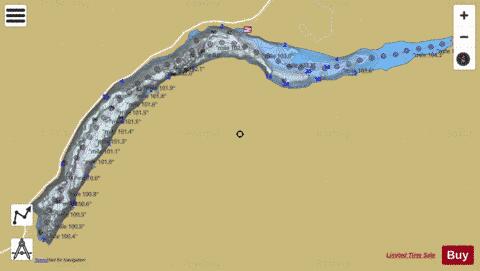 Quake Lake depth contour Map - i-Boating App