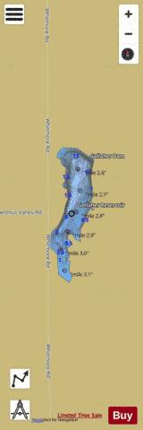Gollaher Reservoir depth contour Map - i-Boating App