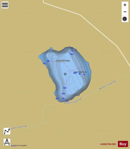 Bean Lake depth contour Map - i-Boating App