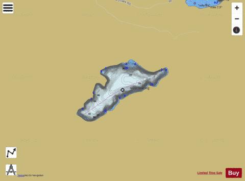 Lake Agnes depth contour Map - i-Boating App
