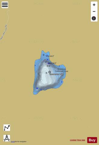 Clearwater Lake depth contour Map - i-Boating App