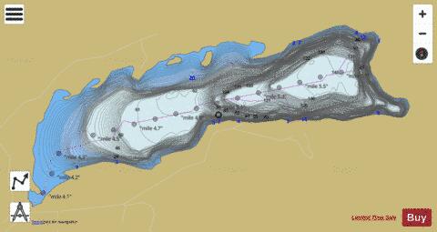 Holland Lake depth contour Map - i-Boating App
