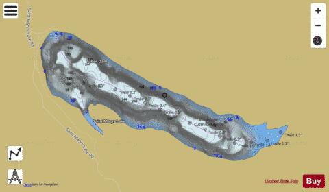 St Marys Lake depth contour Map - i-Boating App