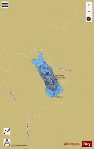 Tepee Lake depth contour Map - i-Boating App