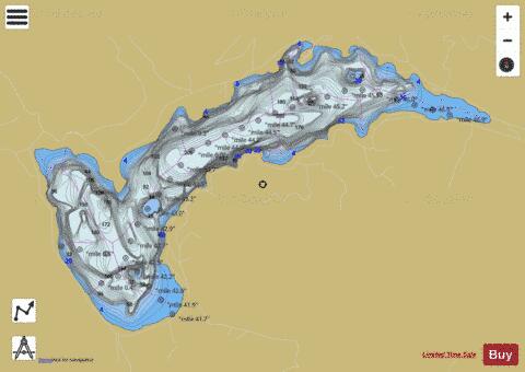 Ashley Lake depth contour Map - i-Boating App